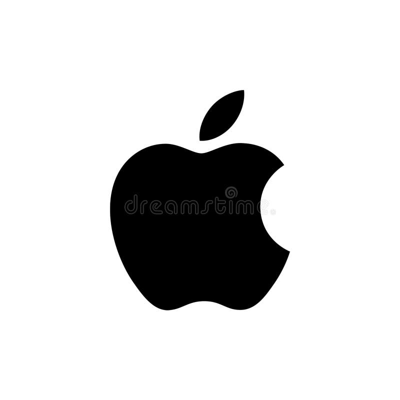 Apple Logo Editorial Illustrative on White Background Editorial ...