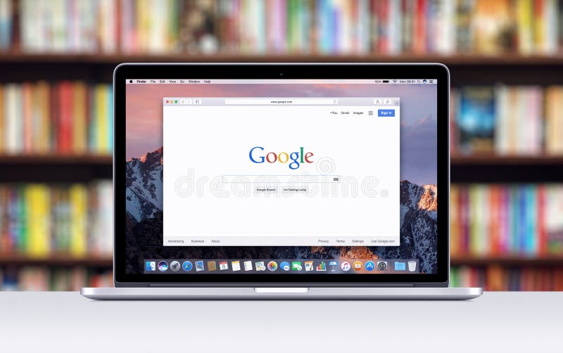 Apple MacBook Pro Retina with an Open Tab in Safari Which Shows Google