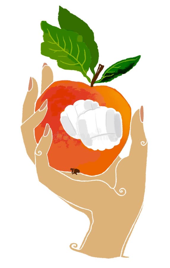 Apple, mano tiene la mela royalty illustrazione gratis Apple, mano tiene la mela royalty illustrazione gratis