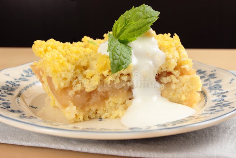 Apple millet groats casserole royalty free stock photography