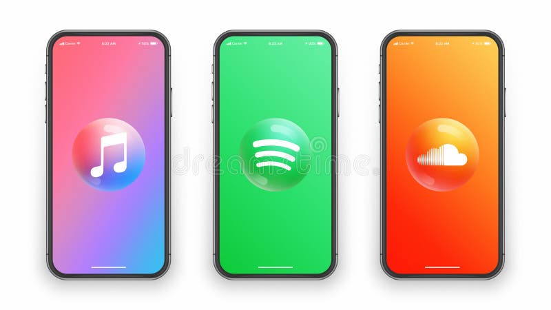 Hãy khám phá hình ảnh đầy màu sắc và độc đáo của Logo Apple Music Spotify SoundCloud trên màn hình Iphone Vector Set. Tận hưởng ngay vẻ đẹp của những biểu tượng âm nhạc đình đám này trên chiếc điện thoại của bạn.