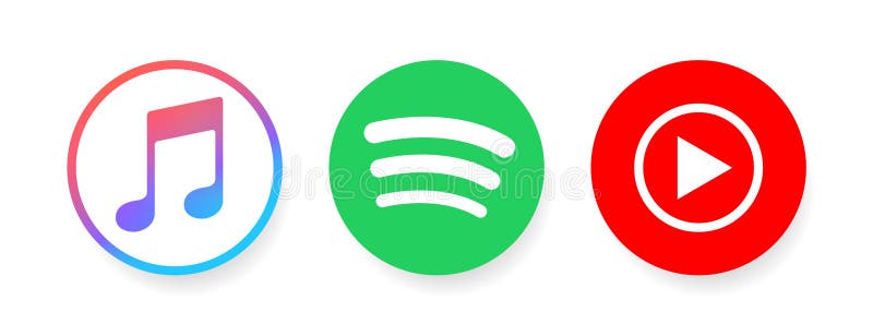 Apple Music Spotify Youtube Misic Collection Of Popular Music Streaming Services Logo Popular Music Streaming Service Editorial Stock Image Illustration Of Service Icon