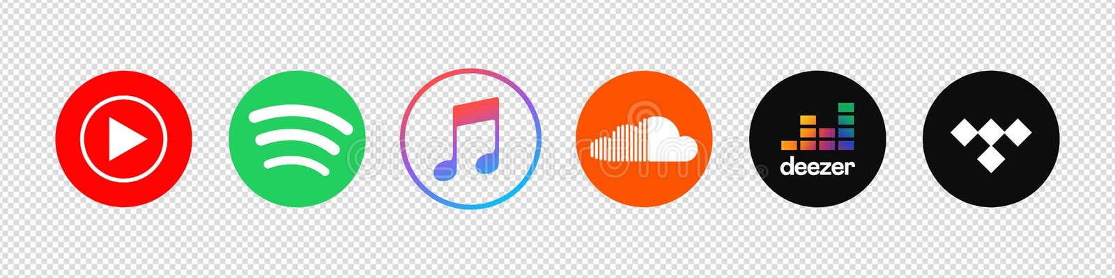 Music stream icon line cloud. Isolated symbol online education