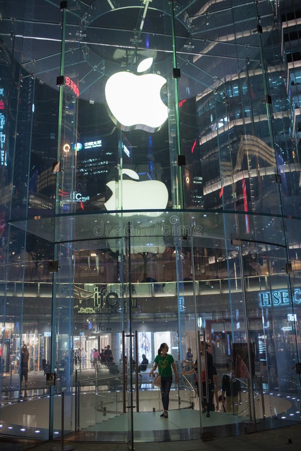 Apple, N. v. opslag in Shanghai, China royalty-vrije stock foto