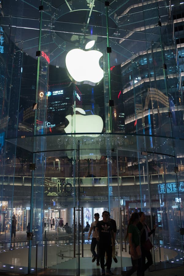 Apple, N. v. opslag in Shanghai, China stock foto