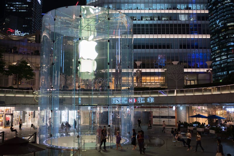 Apple, N. v. opslag in Shanghai, China stock foto