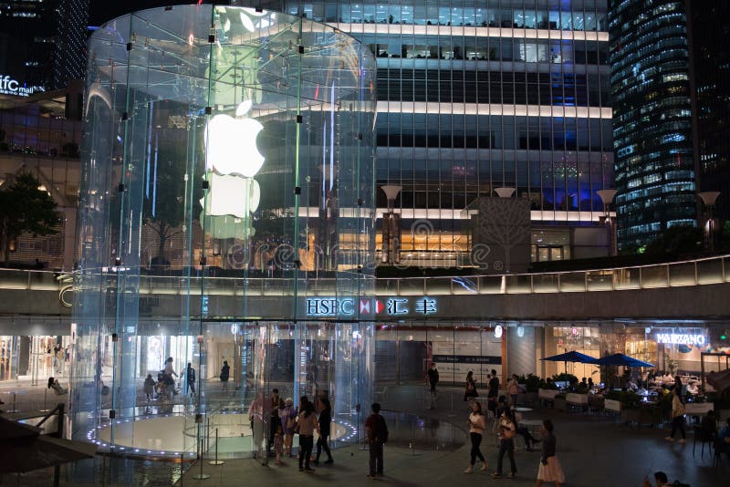 Apple, N. v. opslag in Shanghai, China stock afbeelding