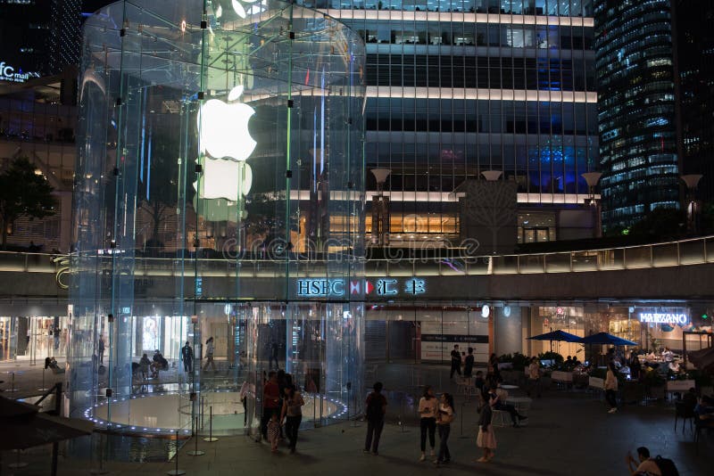 Apple, N. v. opslag in Shanghai, China stock fotografie
