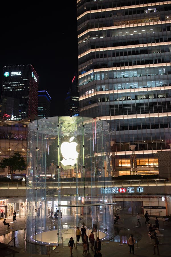 Apple, N. v. opslag in Shanghai, China stock afbeeldingen