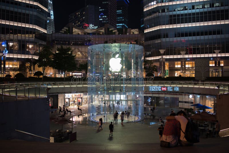 Apple, N. v. opslag in Shanghai, China royalty-vrije stock afbeeldingen