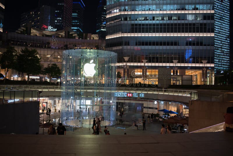 Apple, N. v. opslag in Shanghai, China royalty-vrije stock afbeelding