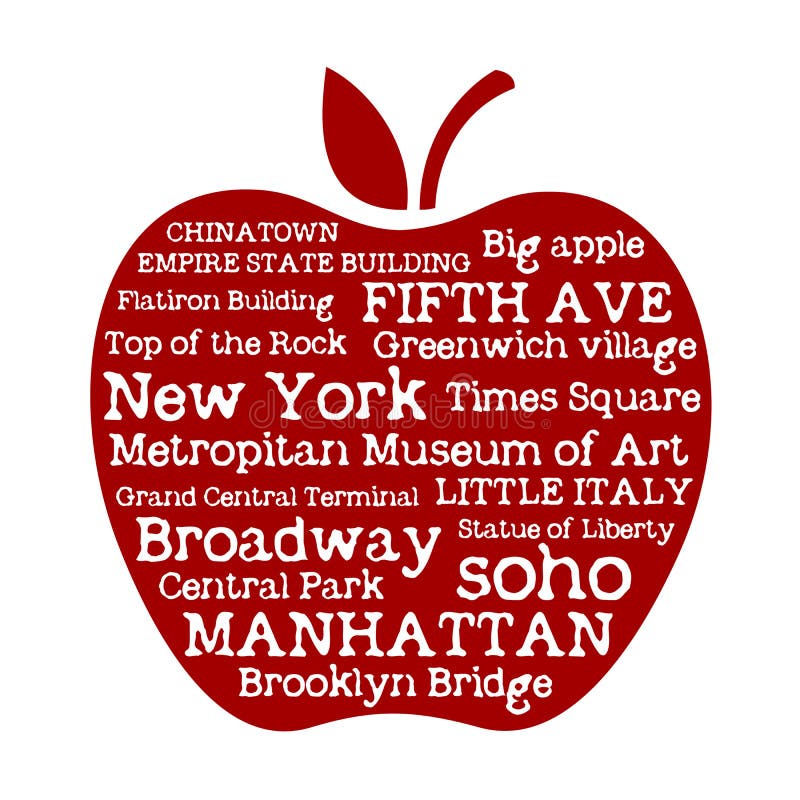 Apple NYC illustrazione vettoriale Apple NYC illustrazione vettoriale