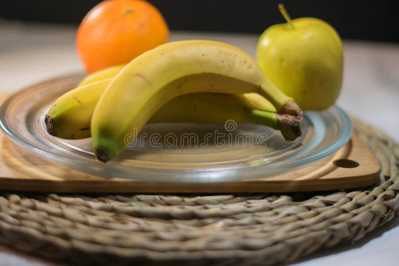 fruit prepared in a glass bowl ready to eat as a desser. fruit prepared in a glass bowl ready to eat as a desser