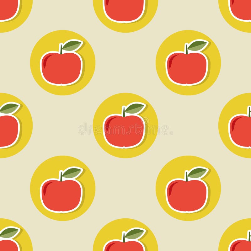 Apple pattern. Seamless texture with ripe red apples royalty free illustration Apple pattern. Seamless texture with ripe red apples royalty free illustration