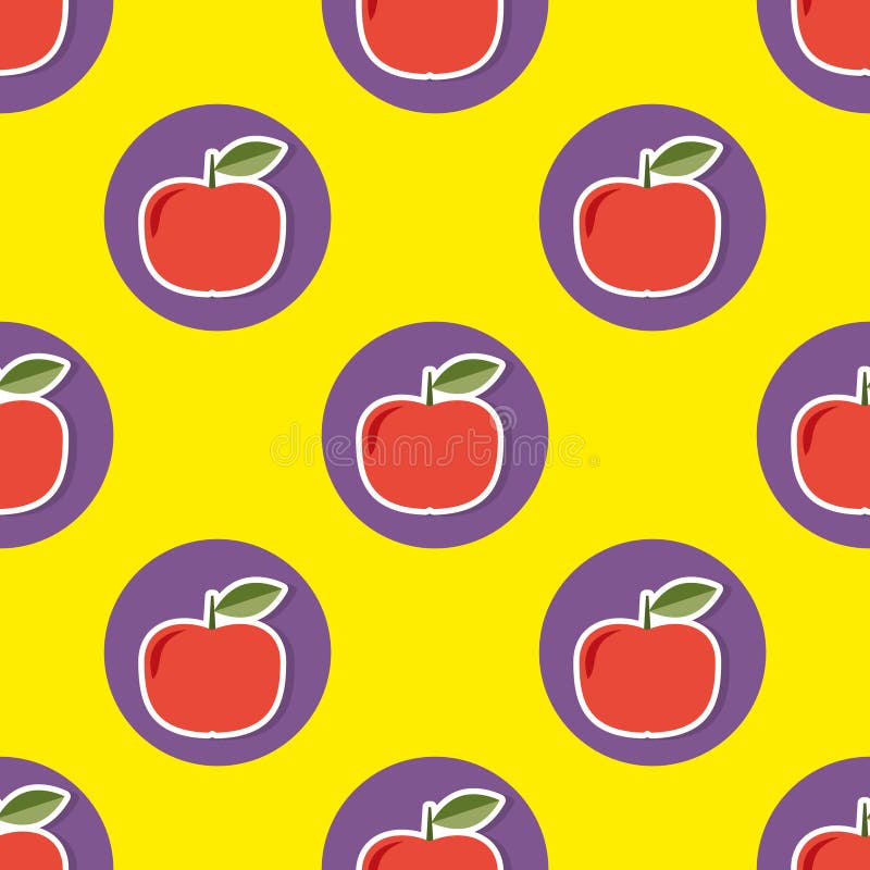 Apple pattern. Seamless texture with ripe red apples royalty free illustration Apple pattern. Seamless texture with ripe red apples royalty free illustration