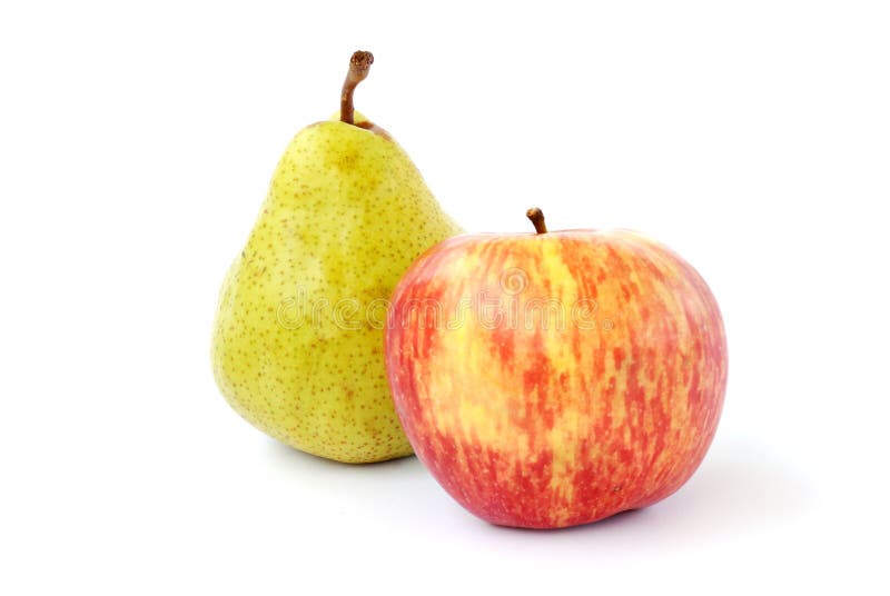 Apple with pear stock image. Image of isolated, ripe, harvest 2549637