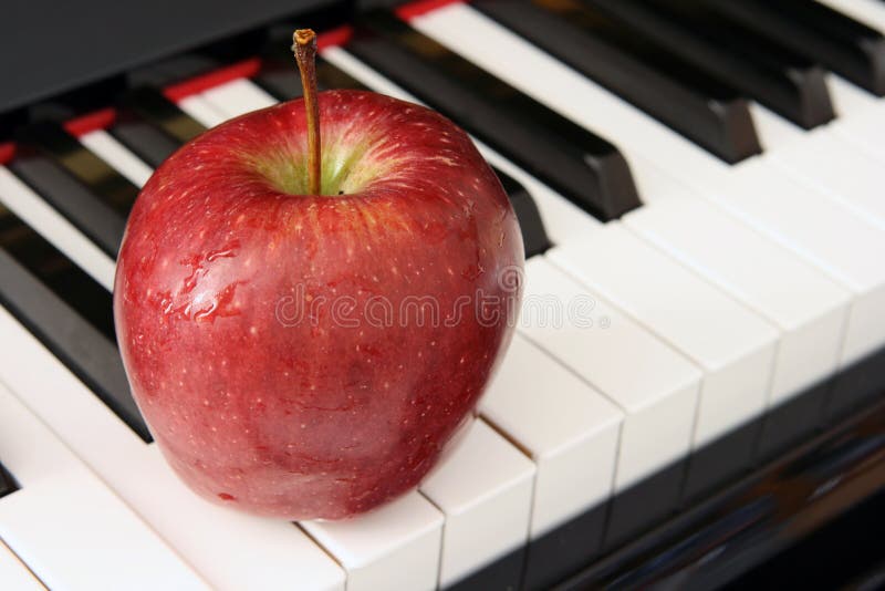 Apple and piano