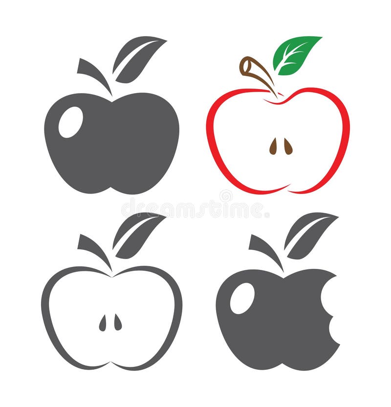 Apple-iconen vector illustratie