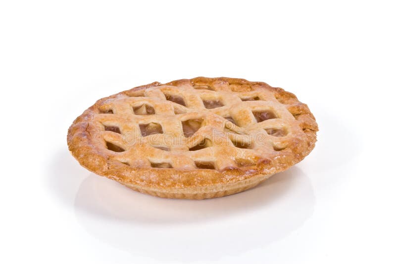 Apple Pie. Homemade apple pie displayed on a white background Apple Pie. Homemade apple pie displayed on a white background