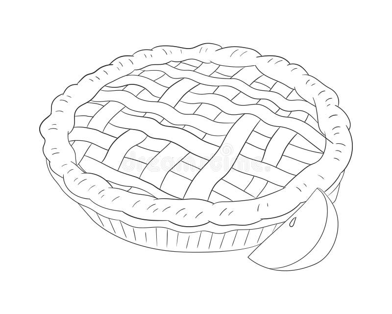 Apple Pie Clip Art Black White