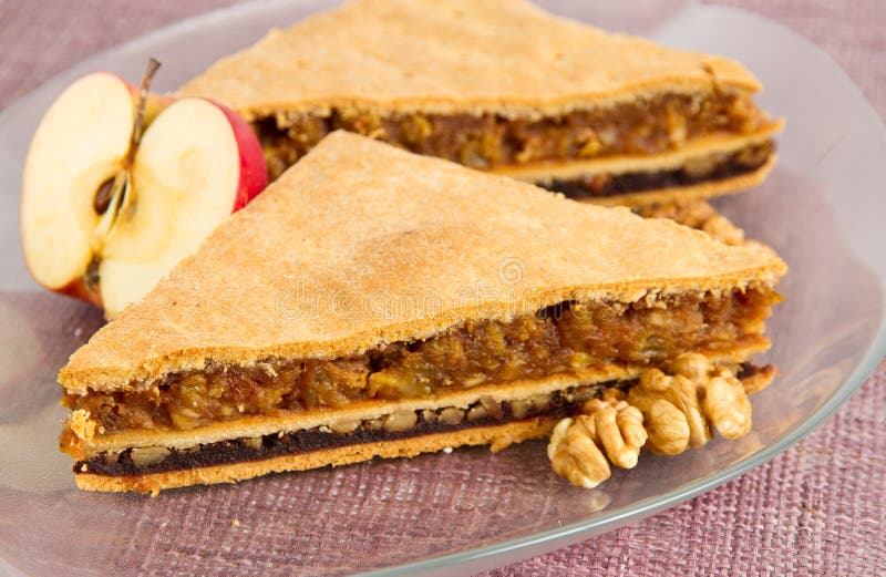 Gourmet apple pie stock photo. Image of meal, plate, apple 36197710