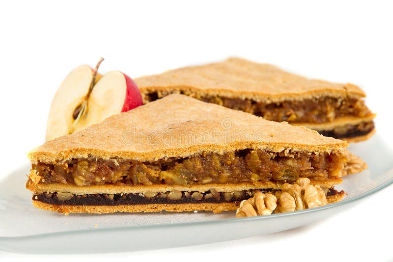 Gourmet apple pie stock photo. Image of meal, plate, apple 36197710