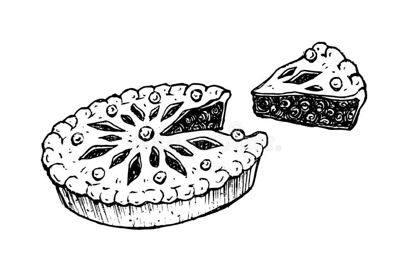 Apple Pie Clip Art Black White