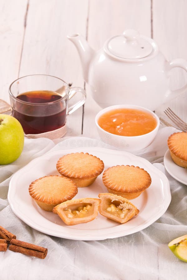 Apple pies. stock photo. Image of biscuit, culinary - 128461492