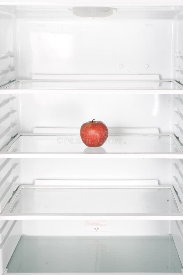 Apple in the refrigerator stock photo. Image of dairy 13226490