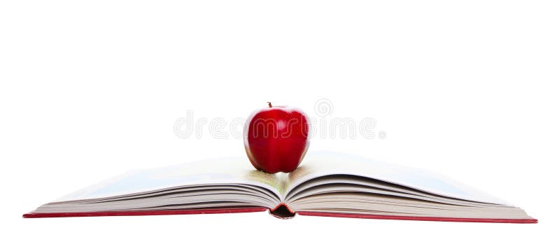 Apple rosso sull'atlante immagine stock Apple rosso sull'atlante immagine stock