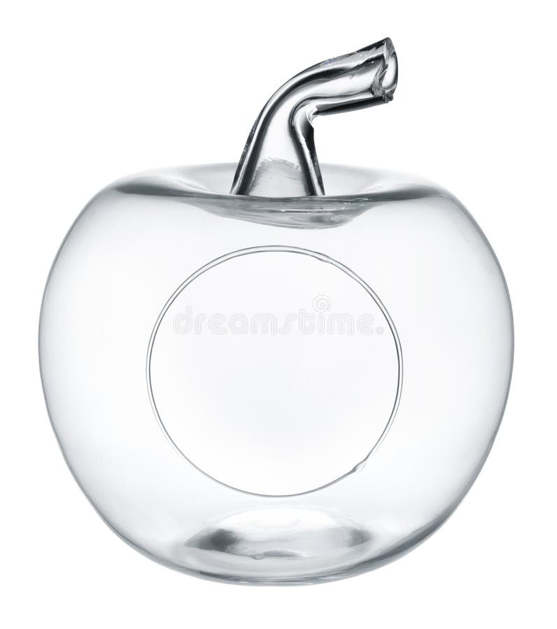 Glass Fruit Bowl / Storage Container Isolated on White Stock Image