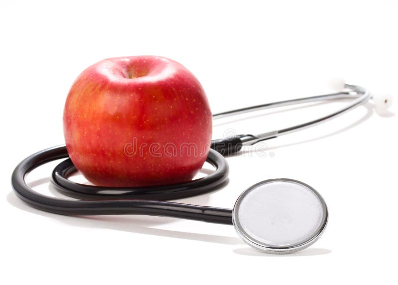 Apple and stethoscope stock image. Image of sweet, freshness 12379459
