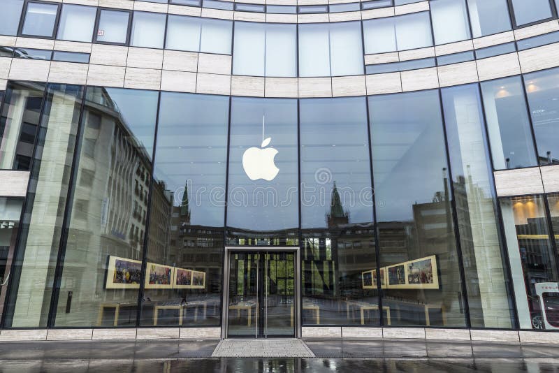 Apple Store in Dusseldorf, Germany Editorial Photo Image of facade