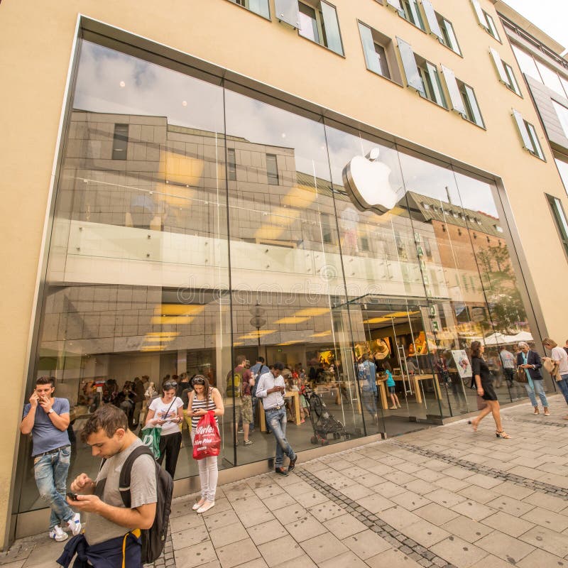 Apple store munich editorial stock photo. Image of apple 43121473