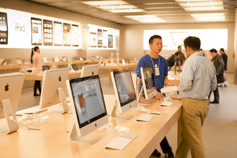 Apple Store Schang-Hai fotografie stock libere da diritti Apple Store Schang-Hai fotografie stock libere da diritti