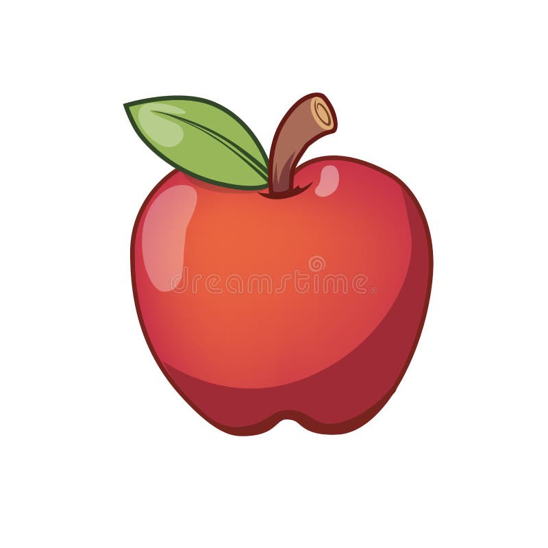 Apple symbol för vektor stock illustrationer Apple symbol för vektor stock illustrationer