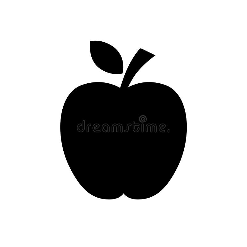 Apple symbol för vektor stock illustrationer Apple symbol för vektor stock illustrationer