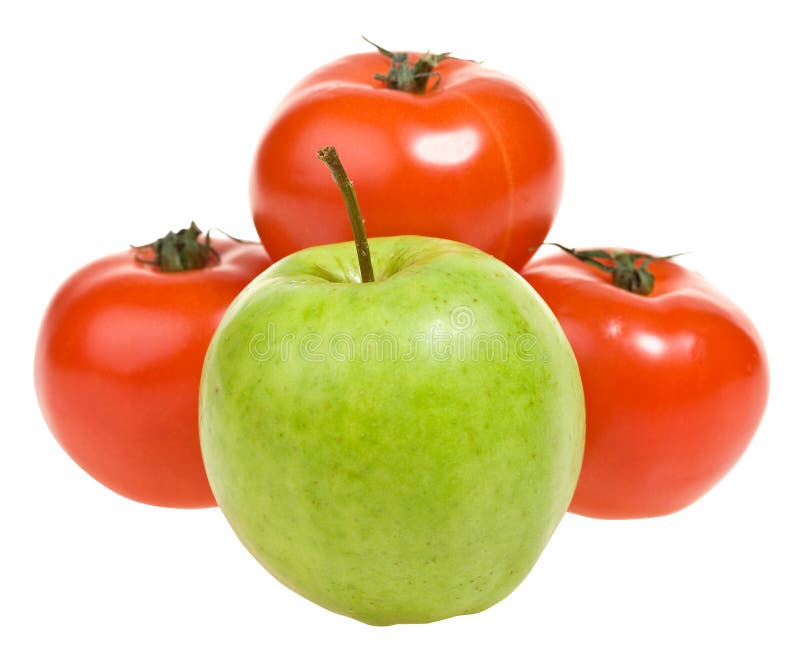 Apple and tomato stock photo. Image of diet, agriculture 9451994