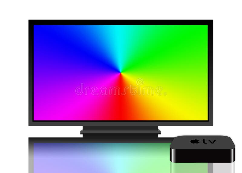 Apple TV and television screen