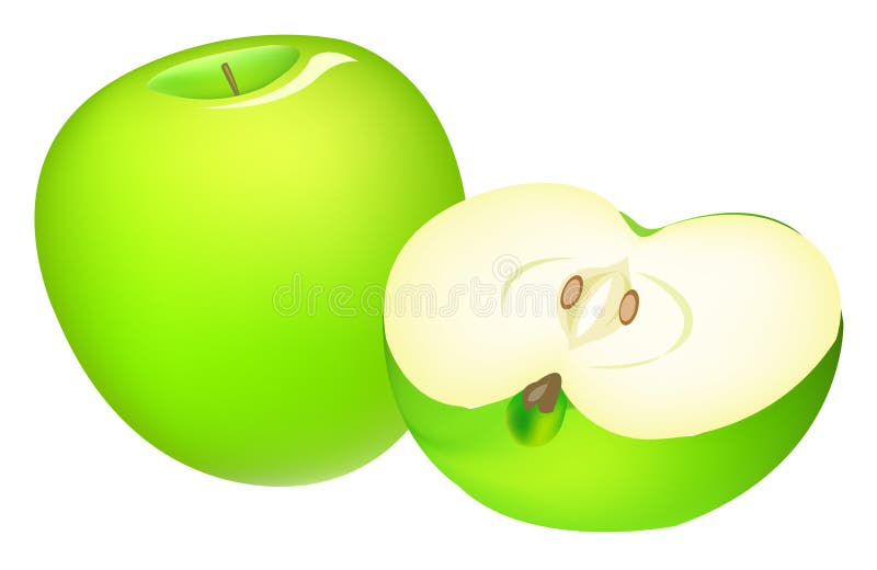 Green Apple on white background. Green Apple on white background