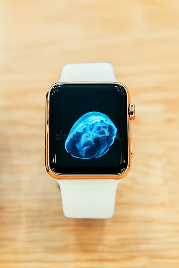 Apple Watch starts selling worldwide - first smartwatch from App royalty free stock photo
