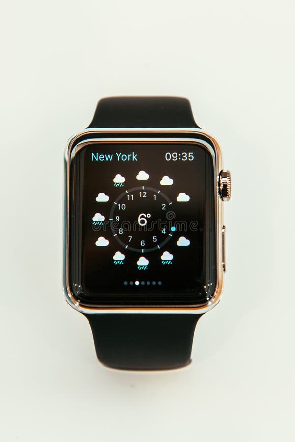 Apple Watch starts selling worldwide stock images