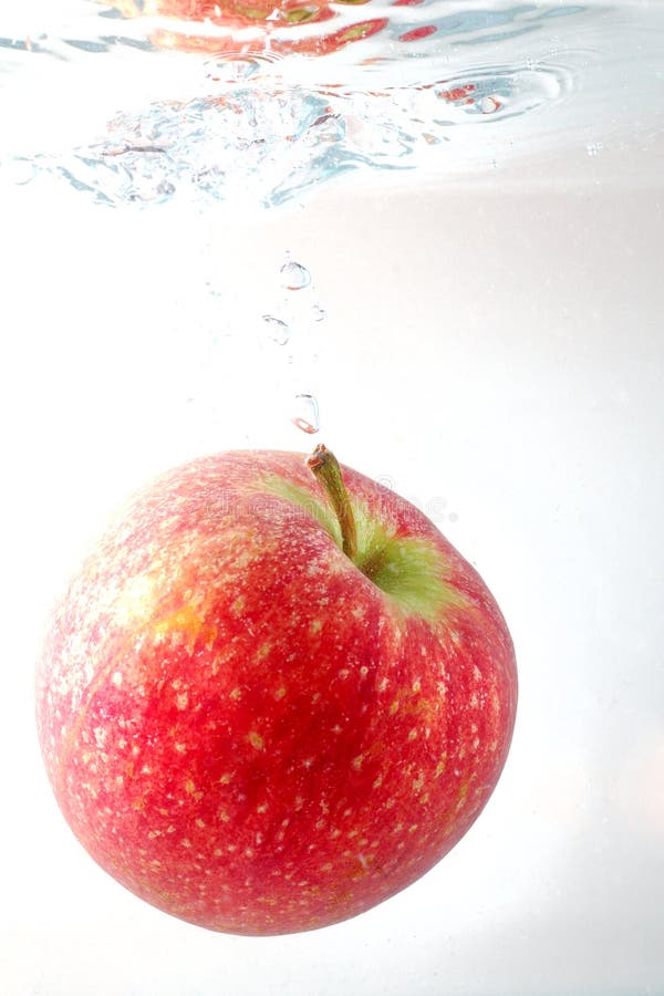Apple Thrown into the Water Stock Photo Image of splash, healthy