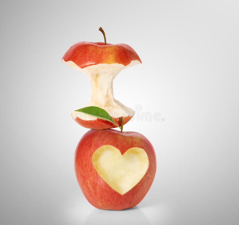Apple με τη μορφή καρδιών απεικόνιση αποθεμάτων Apple με τη μορφή καρδιών απεικόνιση αποθεμάτων
