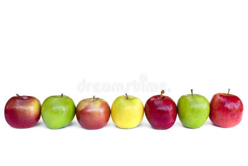 Four Apples - One Big Apple From Shop And Three Homemade Small Apples All  On White Background Stock Photo, Picture and Royalty Free Image. Image  60165001.