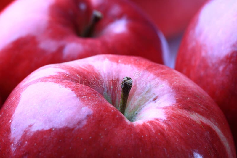 Close-up of red delicious apples