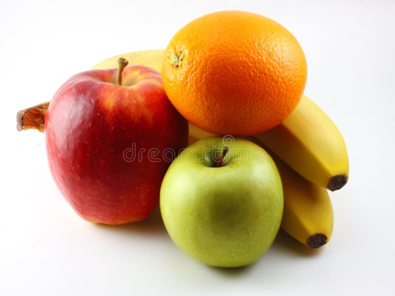 Apples, bananas and orange stock photo. Image of collection 4807344