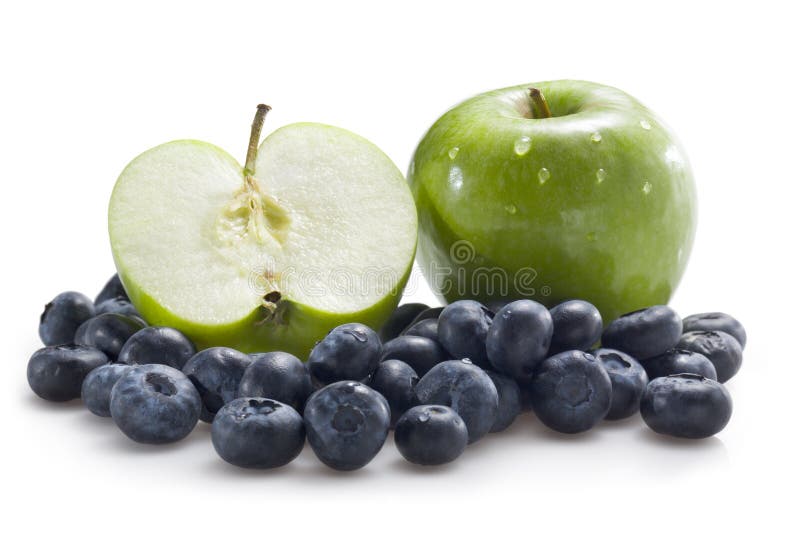 Apples and blueberries stock image. Image of fruit, apple 4436973