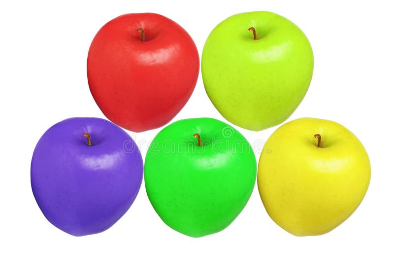 Apples color isolated