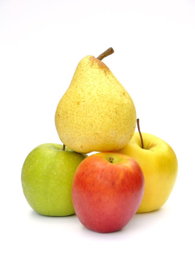 Apples and pear stock photo. Image of fruit, food, shiny 15046408
